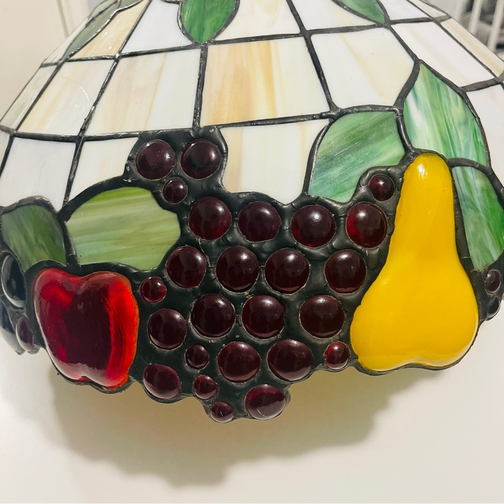 Tiffany style chandelier- good condition with a small insignificant scratch